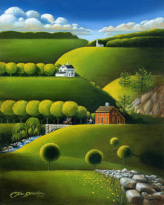 Wall Art - Painting - Foothills of the Berkshires by John Deecken