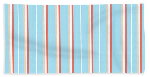 Blue Stripe Pattern Beach Towel