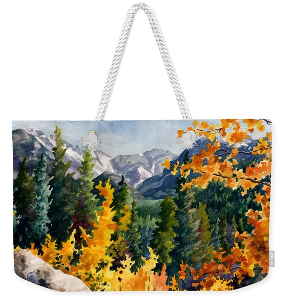 Rocky Mountain National Park Weekender Tote Bag