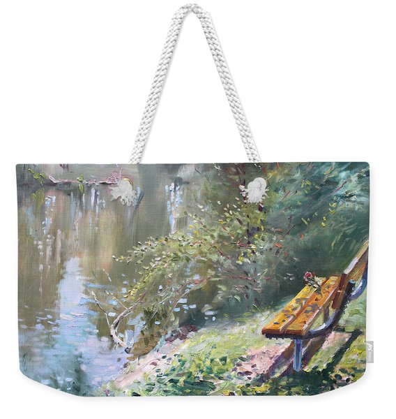 A Rose On The Bench Weekender Tote Bag