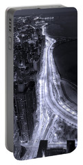 Lake Shore Drive Aerial  B And  W Portable Battery Charger