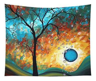 Aqua Burn By Madart Tapestry