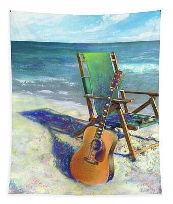 Martin Goes To The Beach Tapestry
