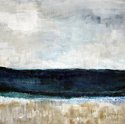 Beach- abstract painting Poster by Linda Woods